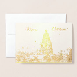 Gold Foil Christmas Tree Card Folienkarte