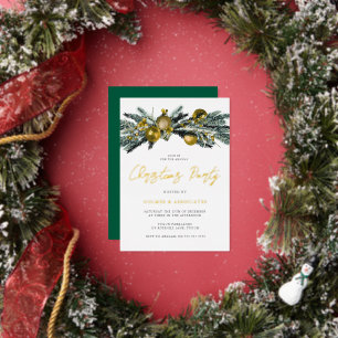 Gold Foil Classic Corporate Office - Weihnachtsfei Folieneinladung
