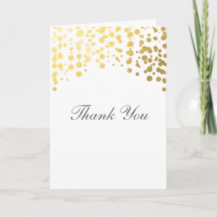 Gold Foil Confetti Hochzeit Danke Falten Karte