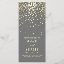 Gold Foil Confetti Hochzeitsprogramme Programm