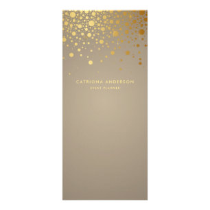 Gold Foil Confetti Modern Business Rack Card Werbekarte