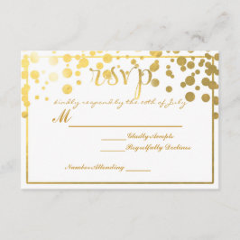 Gold Foil Confetti UAWG Wedding Card Einladung