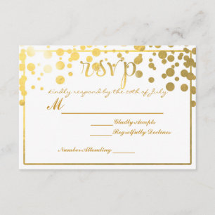 Gold Foil Confetti UAWG Wedding Card Einladung