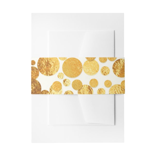 Gold Foil Confetti Wedding Einladungsbanderole (Vorderseite Beispiel)