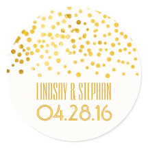 Gold Foil Confetti Wedding