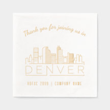 Gold Foil Custom Denver Corporate Event Napkins
