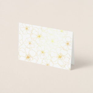 Gold Foil Dancing Blume Grußkarten Folienkarte