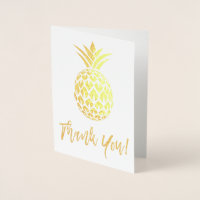 Gold Foil Dankeschön Karte mit Ananas Muster