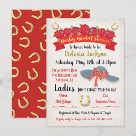 Gold Foil Derby Bridal Einladungen