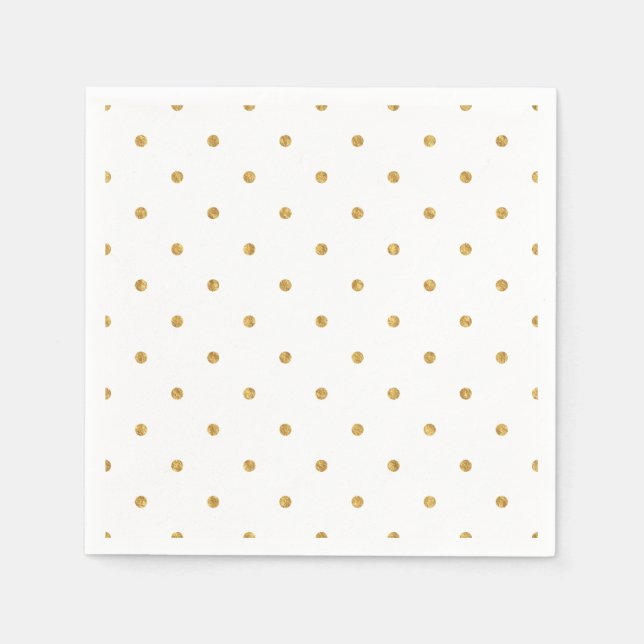 Gold Foil Dots Metallische Jugendherberge Unterhal Serviette (Vorderseite)