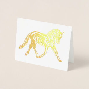 Gold Foil Dressage Folienkarte