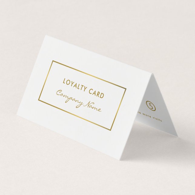 Gold Foil Effect Double Loyalty Business Card Visitenkarten (Vorderseite)