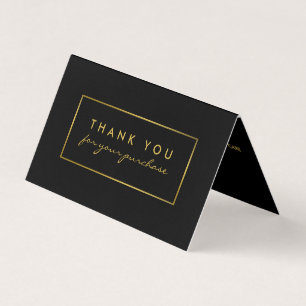 Gold Foil Effect Logo/Foto Dankeschön Karte