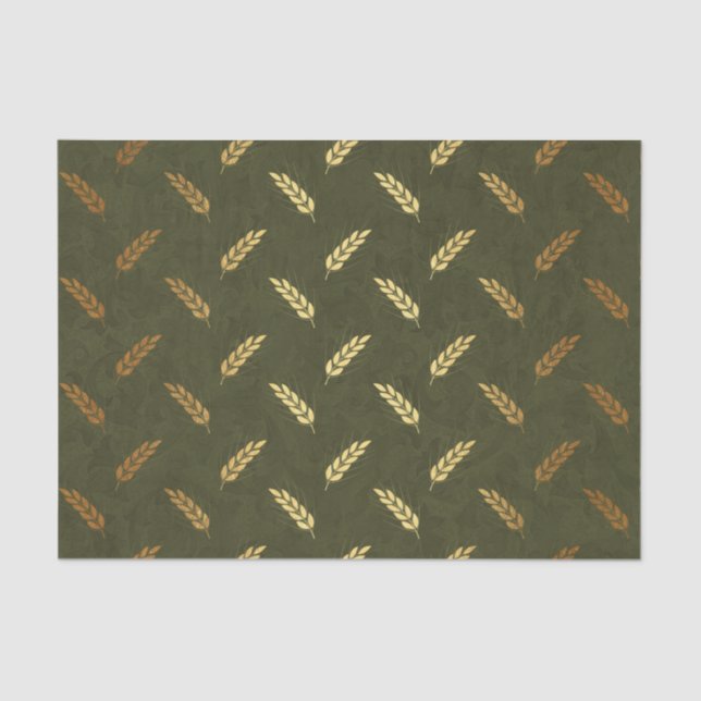 Gold Foil Erntedank Seidenpapier (Vorderseite)