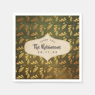 Gold Foil Erntedank Serviette