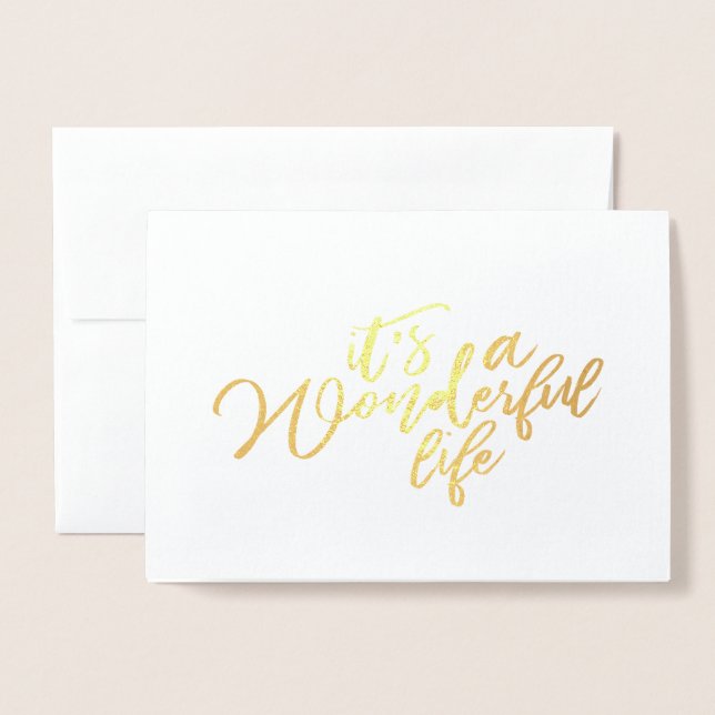 Gold Foil Es ist eine wunderbare Weihnachtskarte f Folienkarte (Vorderseite mit Umschlag)