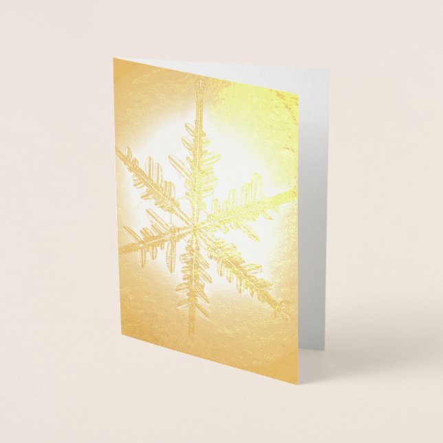 Gold Foil Fern Snowflake Card Folienkarte (Vorderseite)