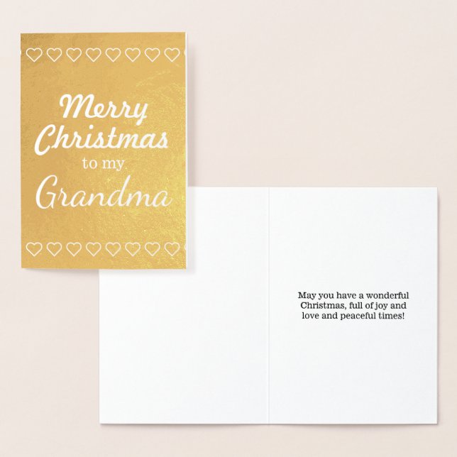 Gold Foil "Frohe Weihnachten für mein Oma" Card Folienkarte (Anzeige)