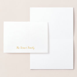 Gold Foil Frohe Weihnachts-Snowflake Monogram Folienkarte