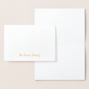 Gold Foil Frohe Weihnachts-Snowflake Monogram Folienkarte