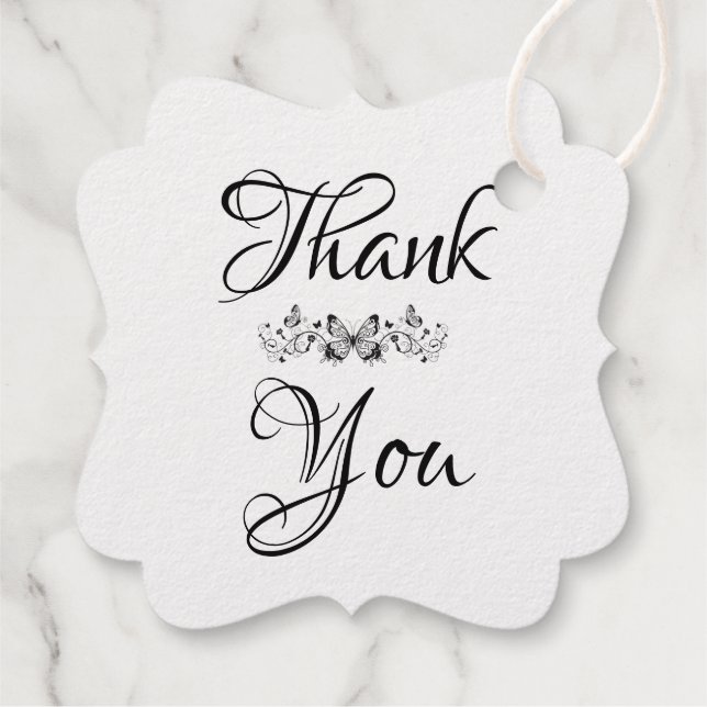 Gold Foil Gift Tags - Vielen Dank (Rückseite)