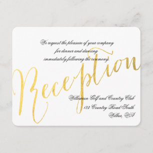 Gold Foil Glamour   Einladung zur Hochzeitsempfehl