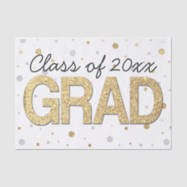 Gold Foil Glitter Confetti Graduation Party Custom Seidenpapier