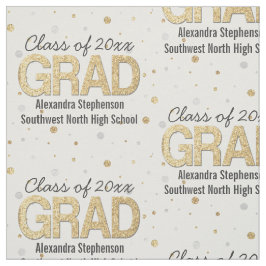 Gold Foil Glitter Confetti Graduation Party Custom Stoff