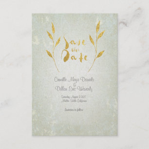 Gold Foil Gold Leaf-Effekt Rett-the-Date Hochzeit Save The Date