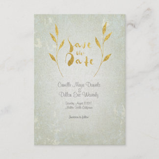 Gold Foil Gold Leaf-Effekt Rett-the-Date Hochzeit Save The Date