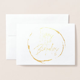 Gold Foil Happy Birthday Card Folienkarte