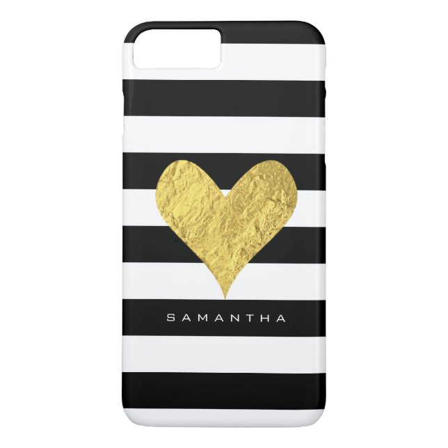 Gold Foil Heart Case-Mate iPhone Hülle (Rückseite)