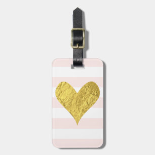 Gold Foil Heart Gepäckanhänger