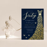 Gold Foil Heart Gown mit Navy 60. Geburtstagsparty Folieneinladung<br><div class="desc">Gold Foil Heart Gown mit Navy 60th Birthday Party Foil Einladung Sechzig & Fabulous Sehen Sie andere Einladungen in unserem Nest und Nest Store</div>