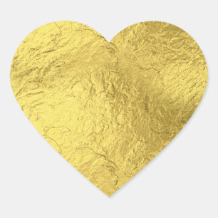 Gold Foil Heart Herz-Aufkleber