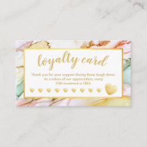 Gold Foil Hearts Pastel farbig