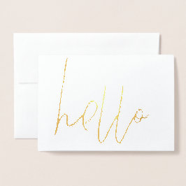 Gold Foil Hello Card Folienkarte