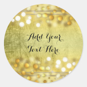 Gold Foil Imitate Glitzer für klassische Confetti Runder Aufkleber