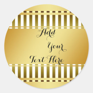 Gold Foil Imitate Glitzer für klassische Golden Runder Aufkleber