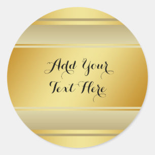 Gold Foil Imitate Glitzer für klassische Golden Runder Aufkleber