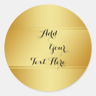 Gold Foil Imitate Glitzer für klassische Golden Runder Aufkleber