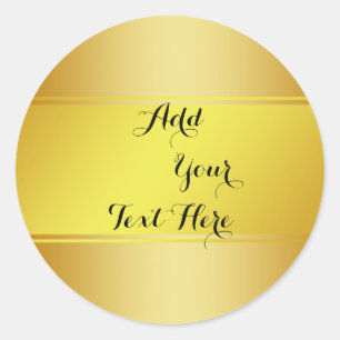 Gold Foil Imitate Glitzer für klassische Golden Runder Aufkleber