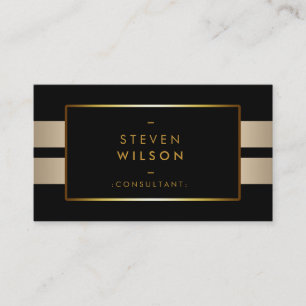 Gold Foil Imitate Web Computer Beruflich Elegante Visitenkarte