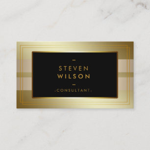 Gold Foil Imitate Web Moderne Computer Financial Visitenkarte