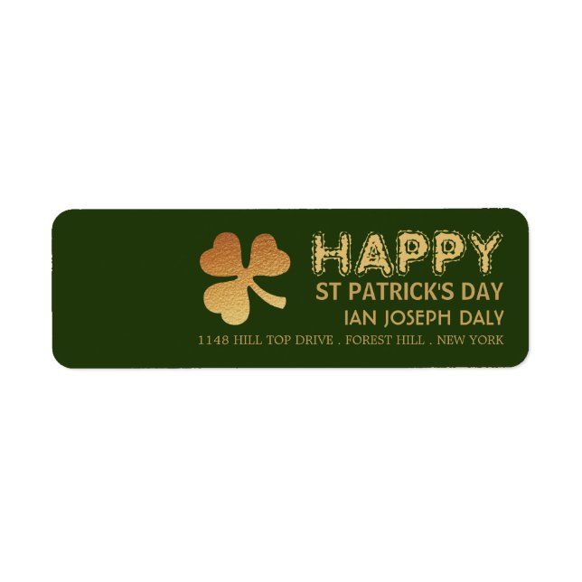 Gold Foil Kleeblatt, St Patrick's Day (Vorne)
