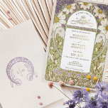 Gold Foil Lavender Daisies Wedding Art Nouveau Folieneinladung<br><div class="desc">Jugendstil Vintage Marguerite-Désies (Argyranthemum frutescens) & Lavender Hochzeitseinladungen von Alphonse Mucha in einem floralen, romantischen und skurrilen Design. Viktorianische Schnörkel ergänzen klassische Deko-Schriftart. Bitte geben Sie Ihre persönlichen Informationen ein, und Sie sind fertig. Wenn Sie das Design weiter ändern möchten, klicken Sie einfach auf den blauen Button "Anpassen". Vielen Dank,...</div>