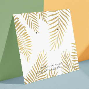 Gold Foil Leaf Earring Juwelier Display Custom Quadratische Visitenkarte
