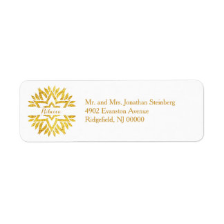 Gold Foil Look Star Mandala Bat Mitzvah Rückkehr