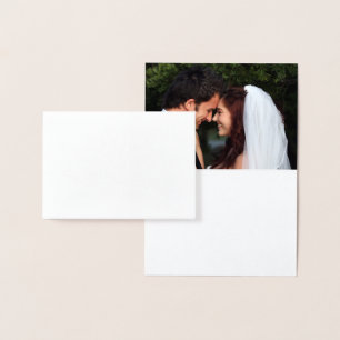 Gold Foil Lotus Blume Foto Danke Karte