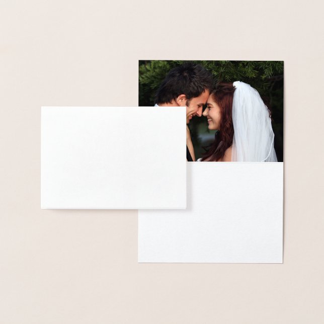 Gold Foil Lotus Blume Foto Danke Karte (Anzeige)